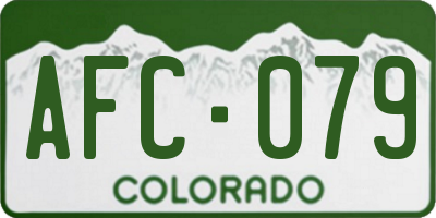 CO license plate AFC079