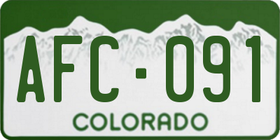 CO license plate AFC091
