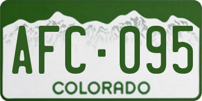 CO license plate AFC095