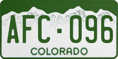 CO license plate AFC096