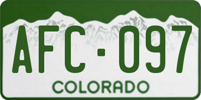 CO license plate AFC097