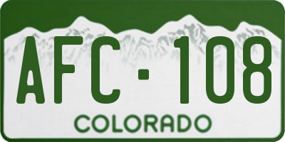 CO license plate AFC108