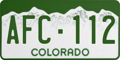 CO license plate AFC112