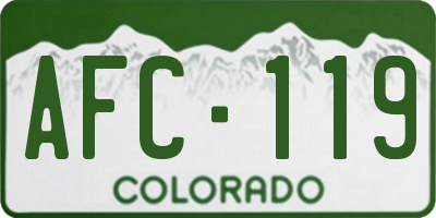 CO license plate AFC119