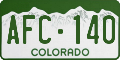 CO license plate AFC140
