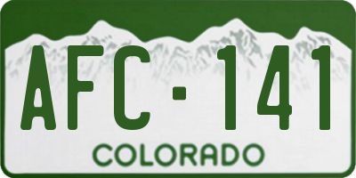 CO license plate AFC141