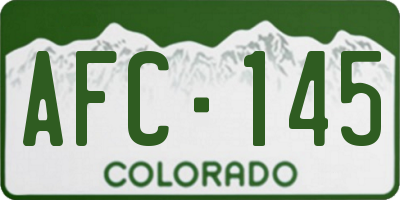 CO license plate AFC145