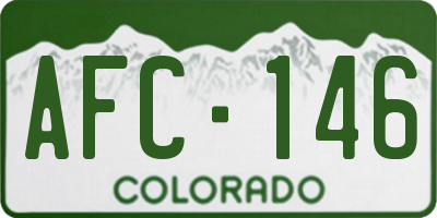 CO license plate AFC146