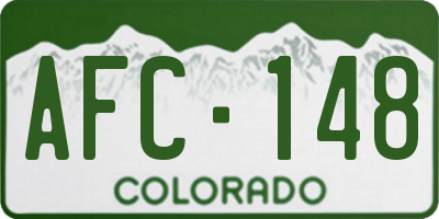 CO license plate AFC148