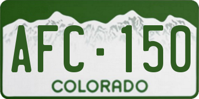CO license plate AFC150