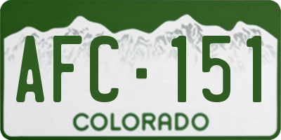 CO license plate AFC151