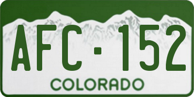 CO license plate AFC152