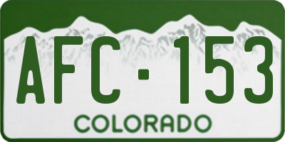 CO license plate AFC153
