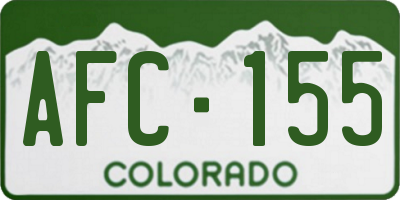 CO license plate AFC155