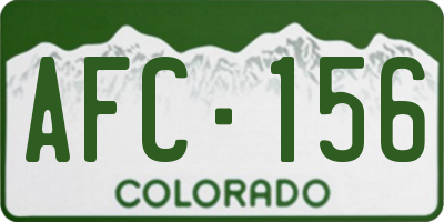 CO license plate AFC156