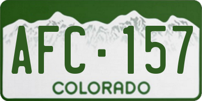 CO license plate AFC157