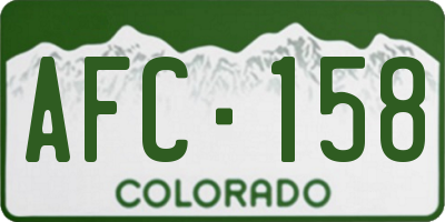 CO license plate AFC158