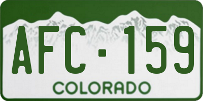 CO license plate AFC159