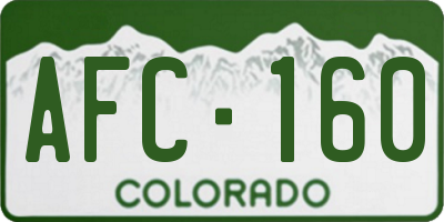 CO license plate AFC160
