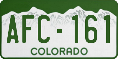 CO license plate AFC161
