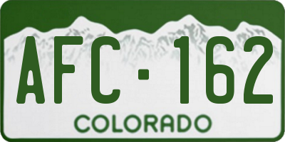 CO license plate AFC162