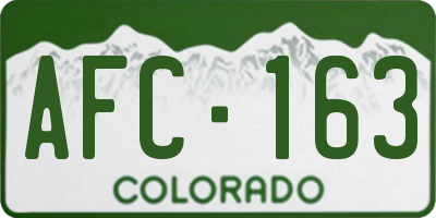CO license plate AFC163