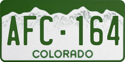 CO license plate AFC164