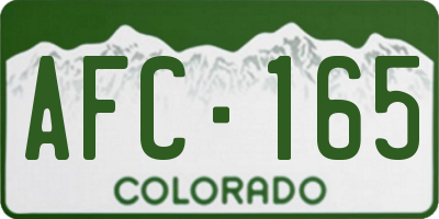 CO license plate AFC165