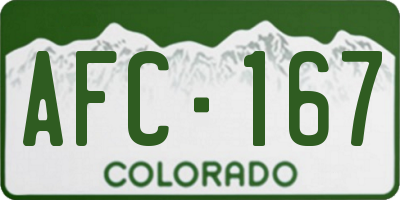 CO license plate AFC167