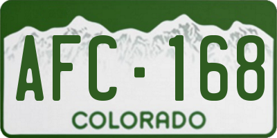 CO license plate AFC168