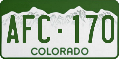 CO license plate AFC170