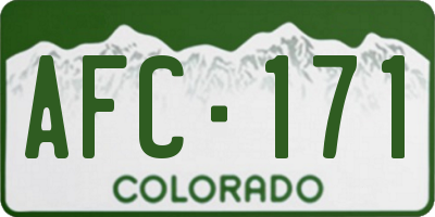 CO license plate AFC171