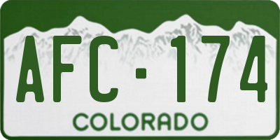 CO license plate AFC174