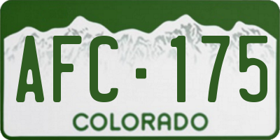 CO license plate AFC175