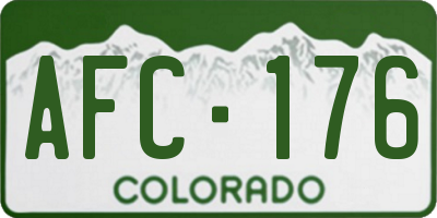 CO license plate AFC176
