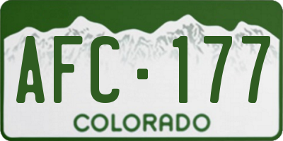 CO license plate AFC177