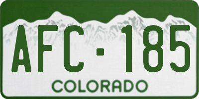 CO license plate AFC185