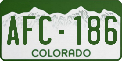 CO license plate AFC186