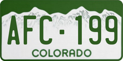 CO license plate AFC199