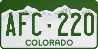 CO license plate AFC220