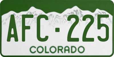 CO license plate AFC225