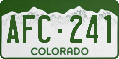 CO license plate AFC241