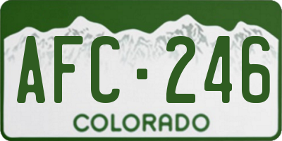 CO license plate AFC246