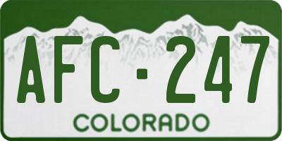 CO license plate AFC247