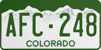 CO license plate AFC248