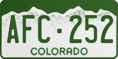 CO license plate AFC252
