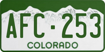 CO license plate AFC253