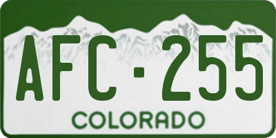 CO license plate AFC255