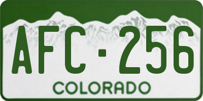 CO license plate AFC256