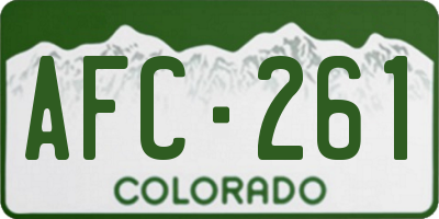 CO license plate AFC261